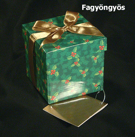 Karácsonyi ajándékdoboz - fagyöngyös