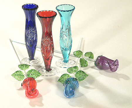 Kicsi ólomkristály vázák - Ajka kristály