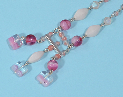 Amulett nyaklánc - rózsaszín